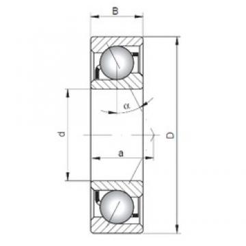 65 mm x 100 mm x 18 mm  ISO 7013 C angular contact ball bearings