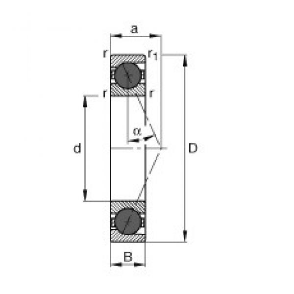 65 mm x 100 mm x 18 mm  FAG HCB7013-E-T-P4S angular contact ball bearings #1 image