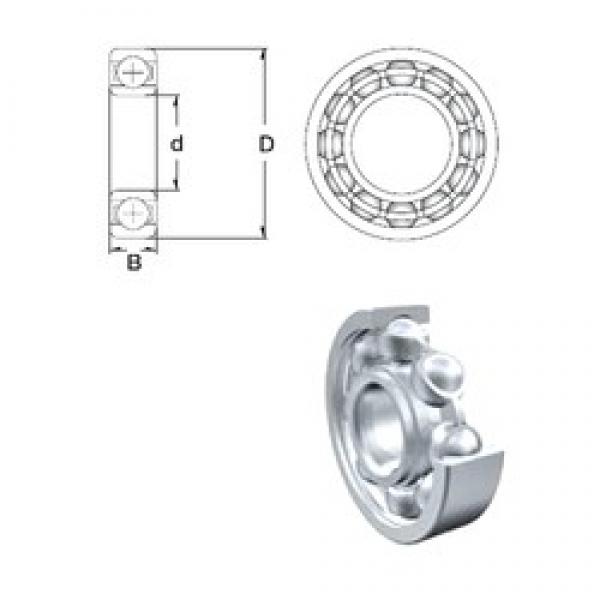 3,175 mm x 9,525 mm x 3,967 mm  ZEN R2-2RS deep groove ball bearings #1 image