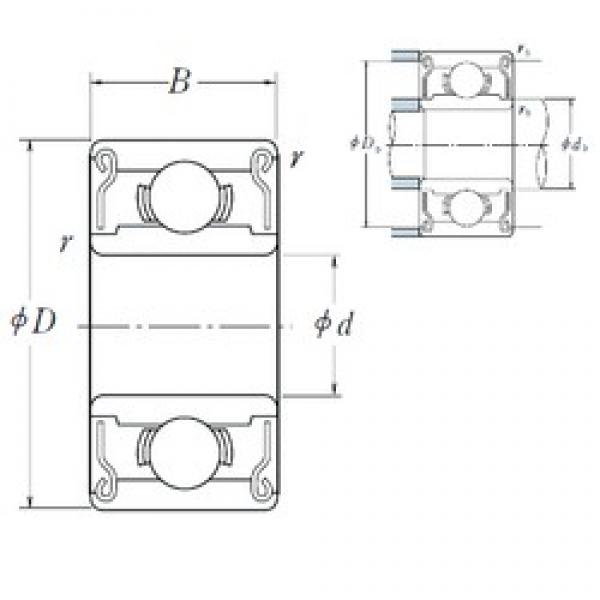 3,175 mm x 9,525 mm x 3,967 mm  ISO R2-2RS deep groove ball bearings #1 image