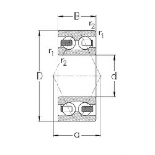 17 mm x 47 mm x 22,2 mm  NKE 3303-B-TV angular contact ball bearings #1 image